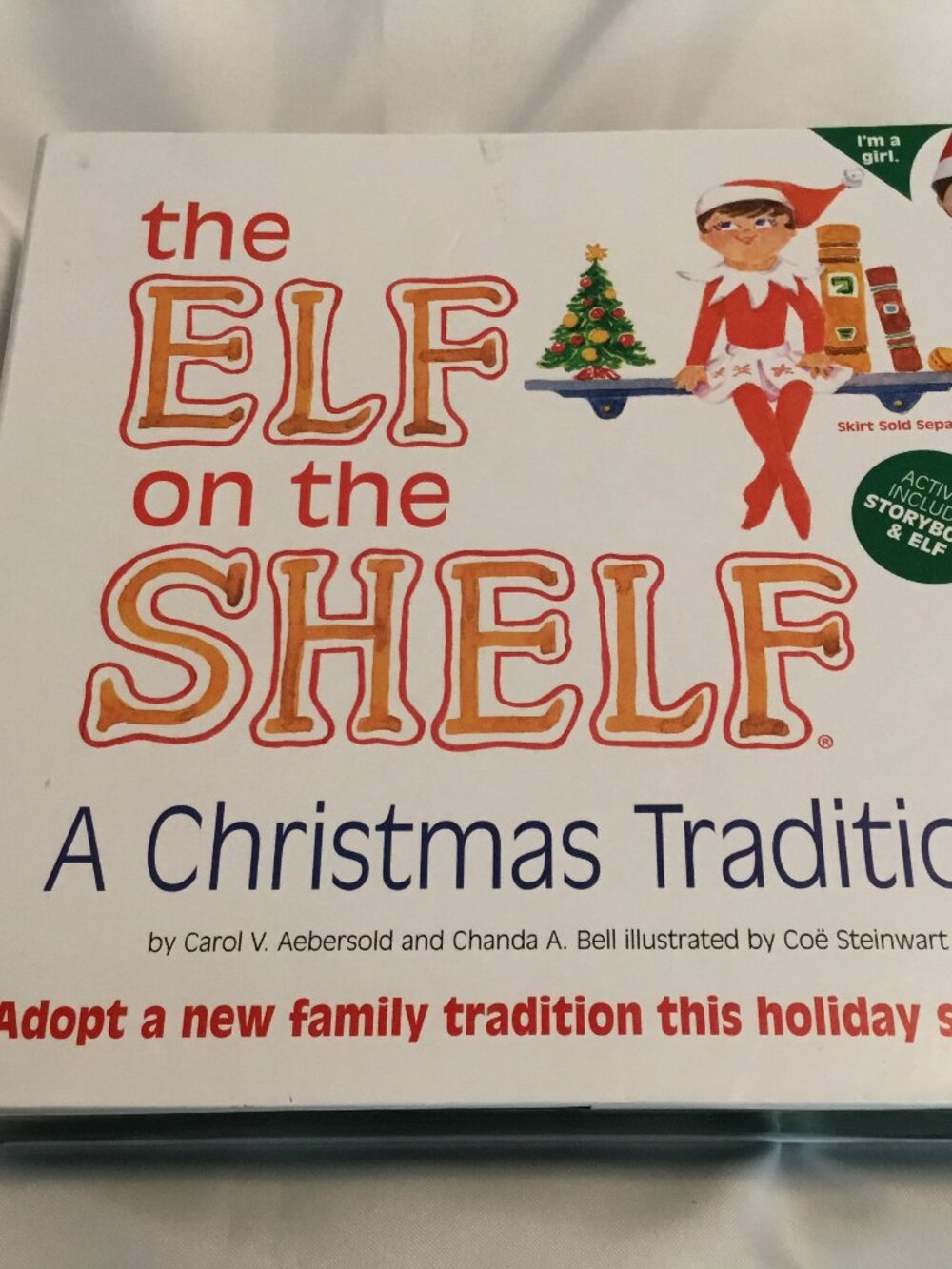 The Elf on the Shelf Girl Light Red and White Complete Kit